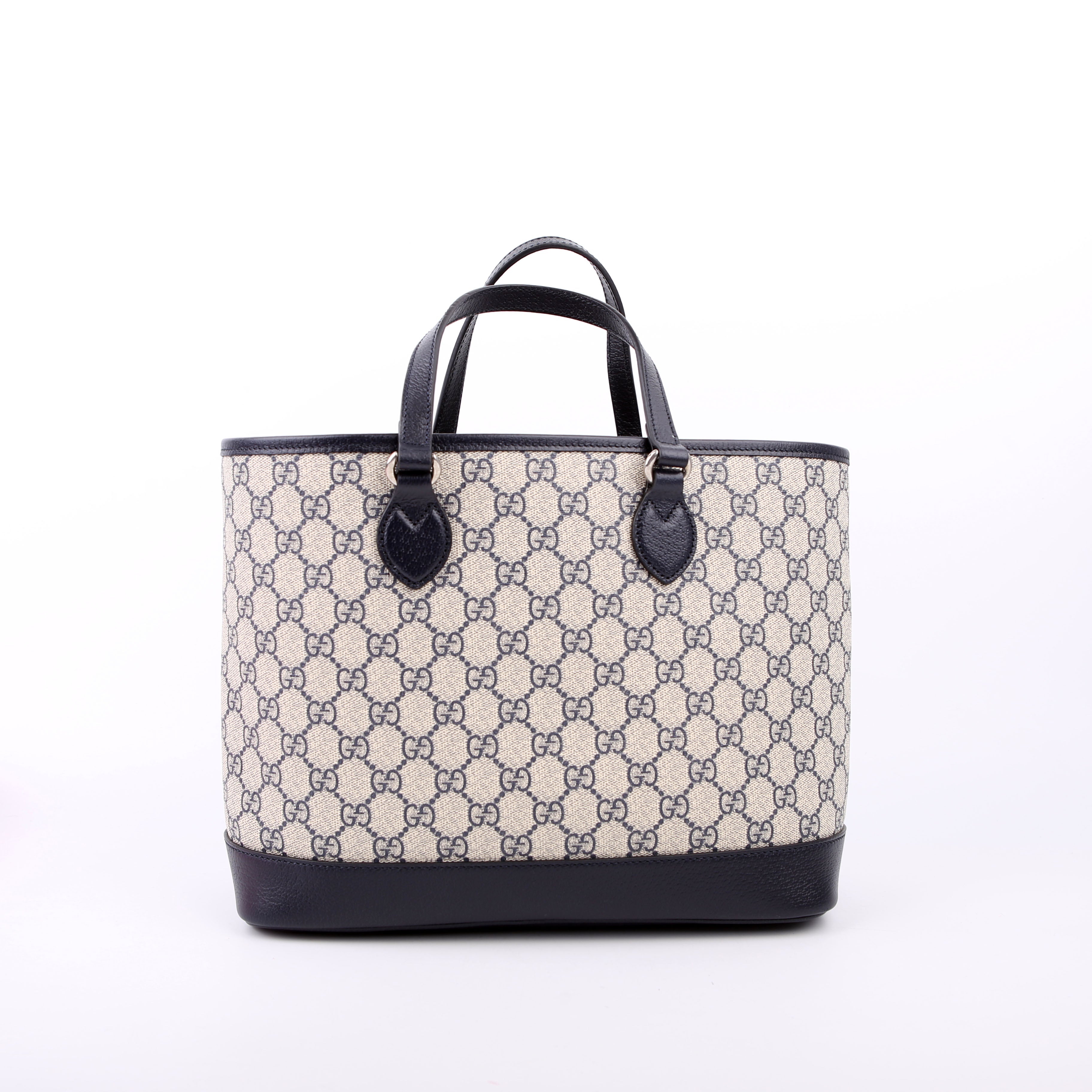 Gucci 765043 GG Supreme Ophidia Shoulder Tote Medium Blue