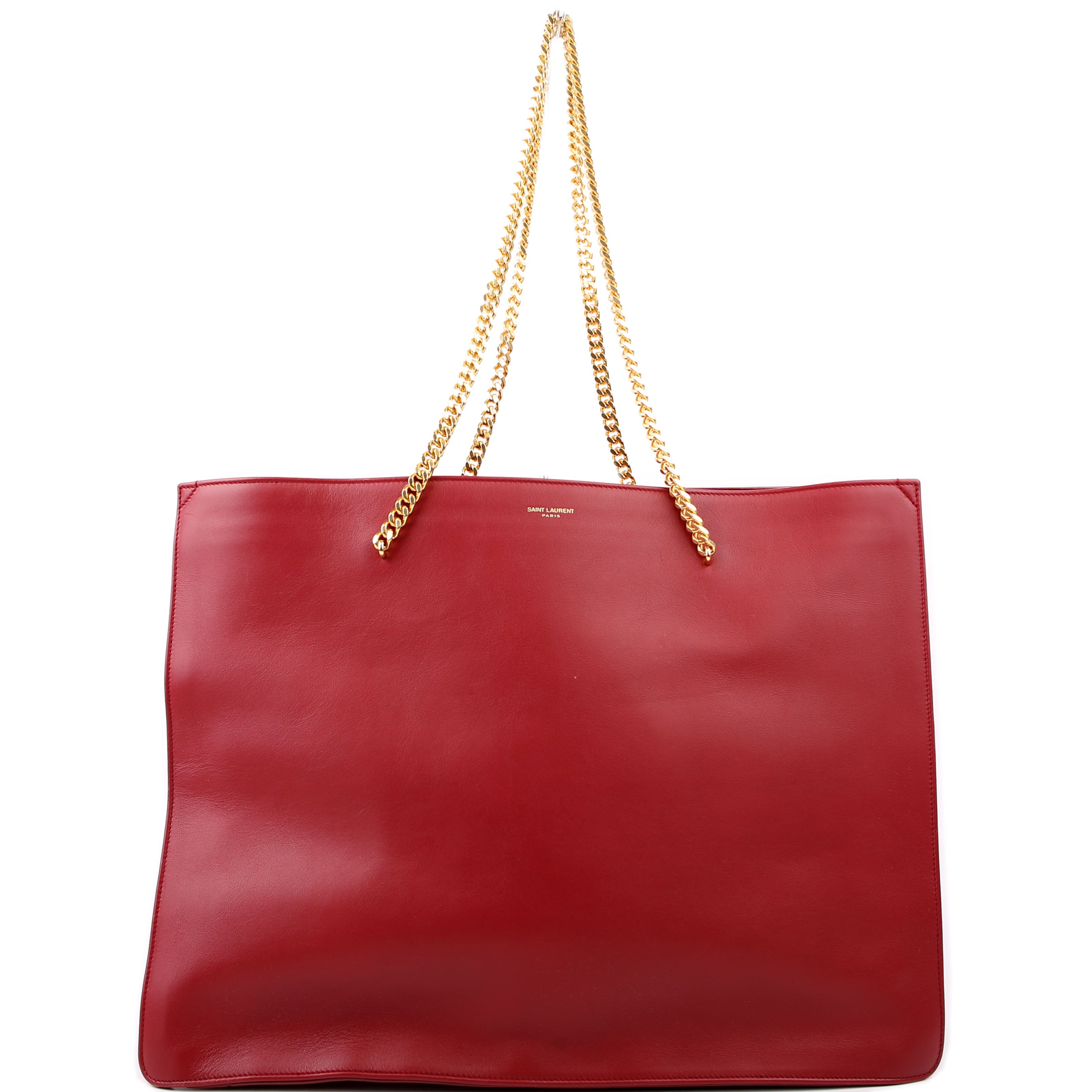 Saint Laurent Siena East/West Shopping Tote Calfskin Red
