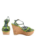 Louis Vuitton Summertime Cork Wedges Size 39 Green