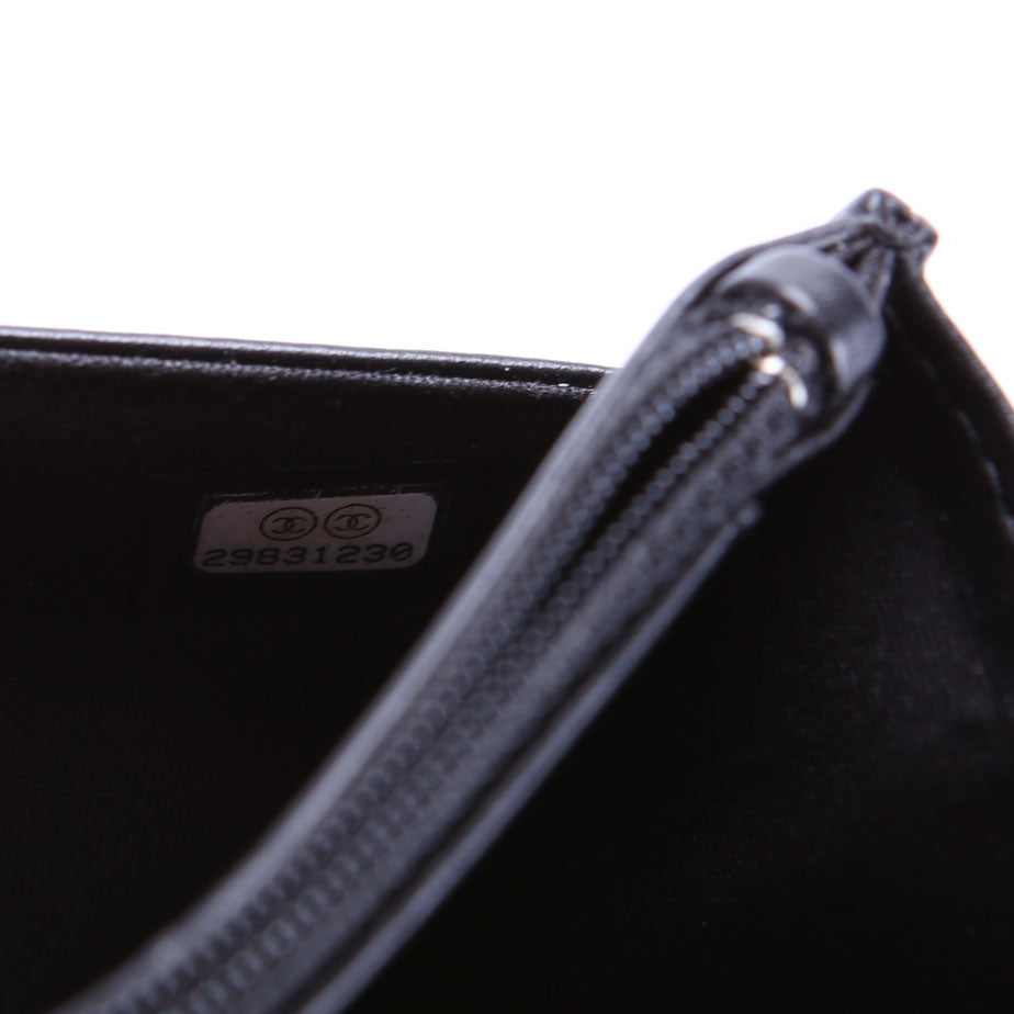 Chanel Two-Tone Chain 20s Signe WOC Calfskin 29M Black