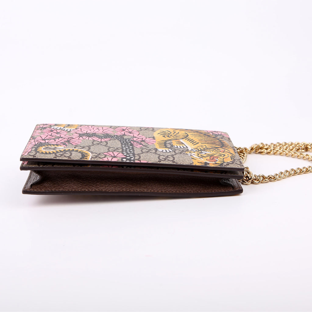 Gucci 452348 GG Supreme Bengal Chain Wallet