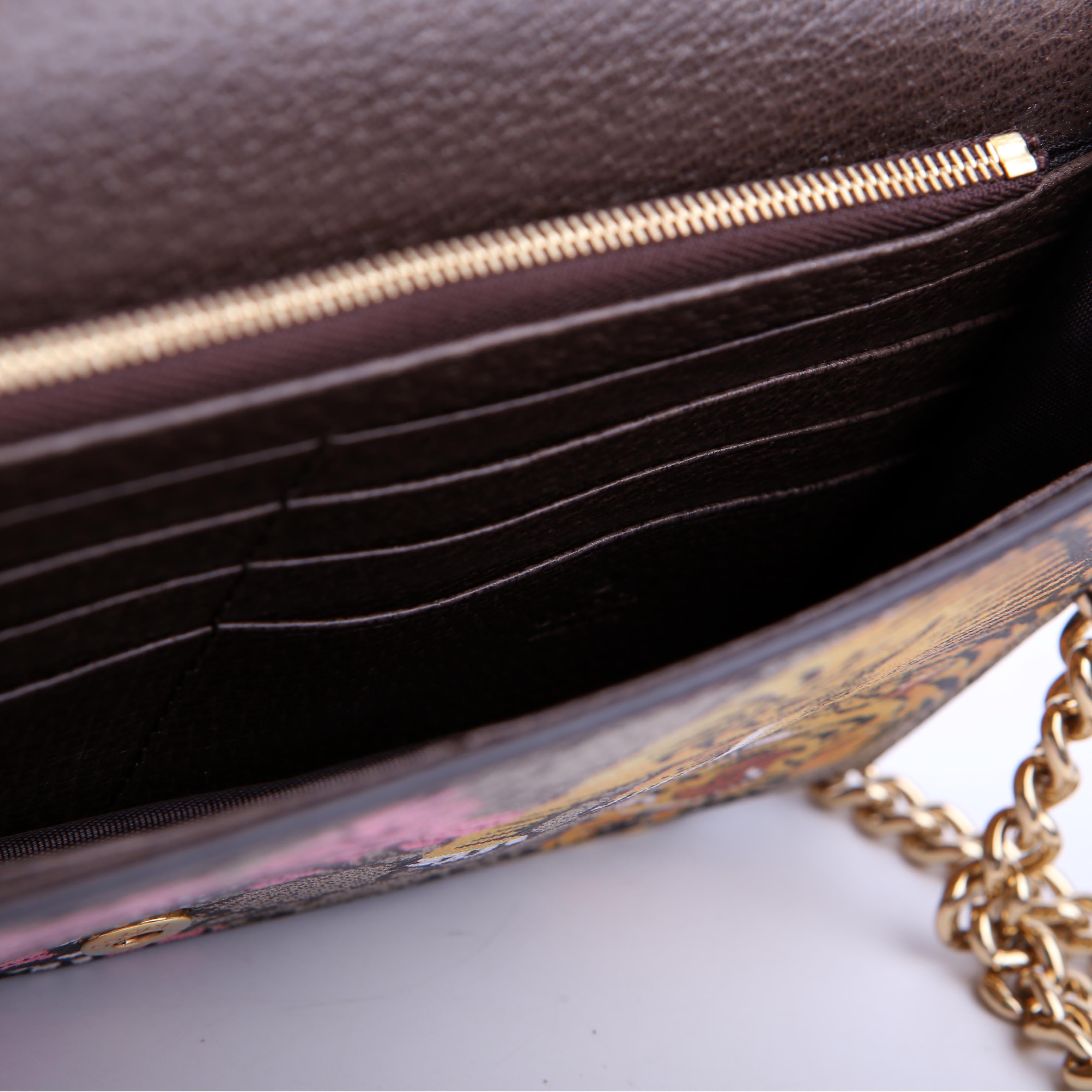 Gucci 452348 GG Supreme Bengal Chain Wallet