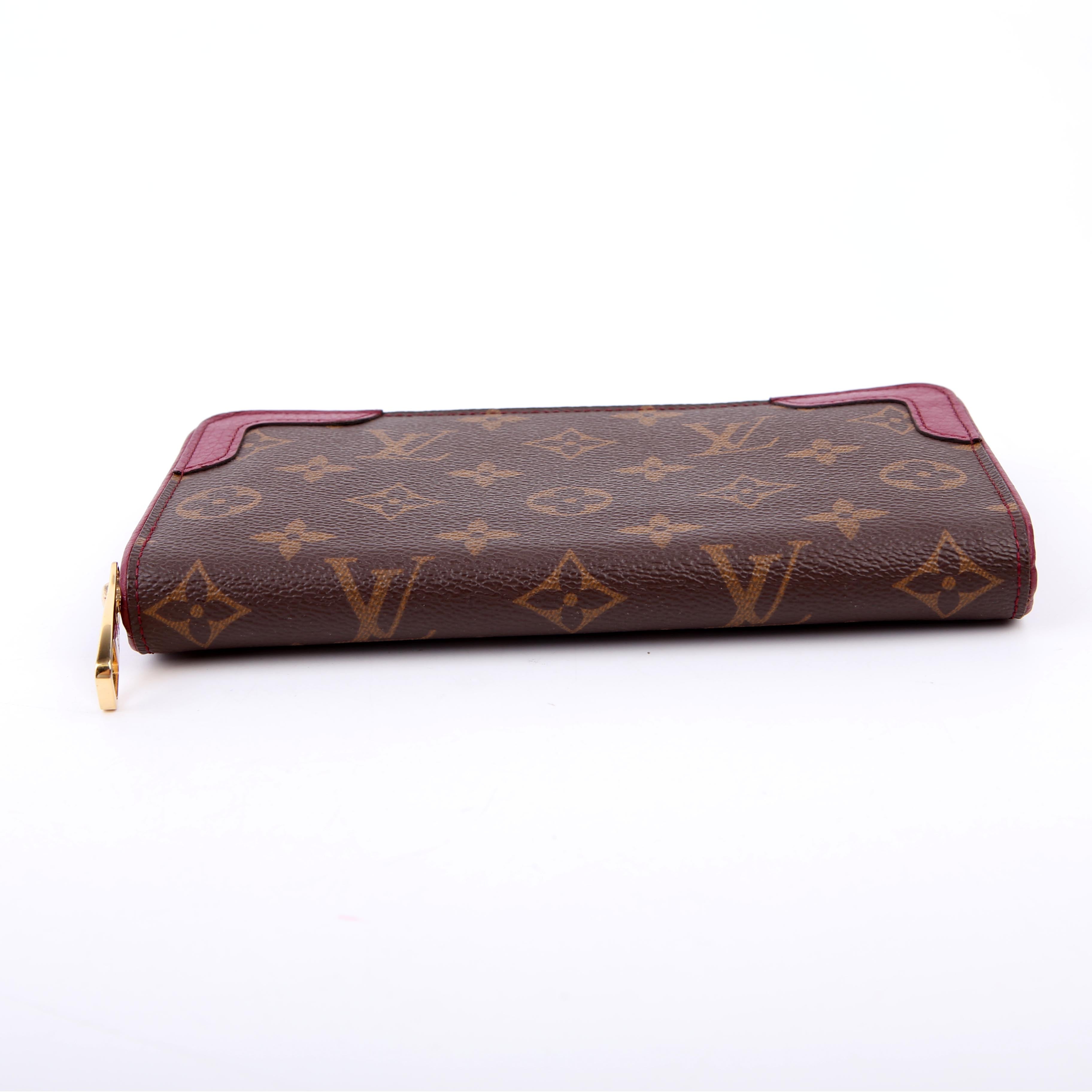 Louis Vuitton Zippy Wallet Retiro Monogram Burgundy