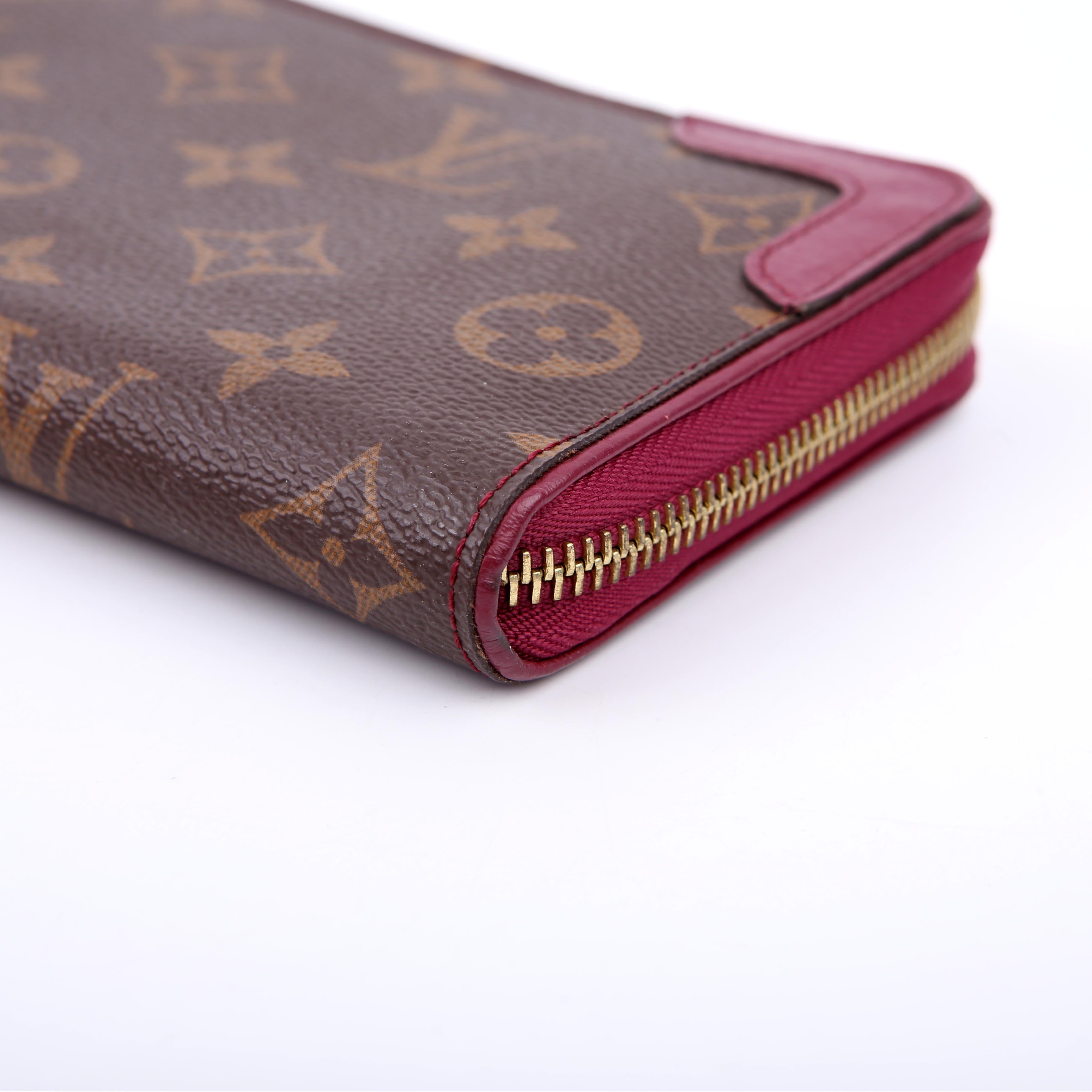 Louis Vuitton Zippy Wallet Retiro Monogram Burgundy