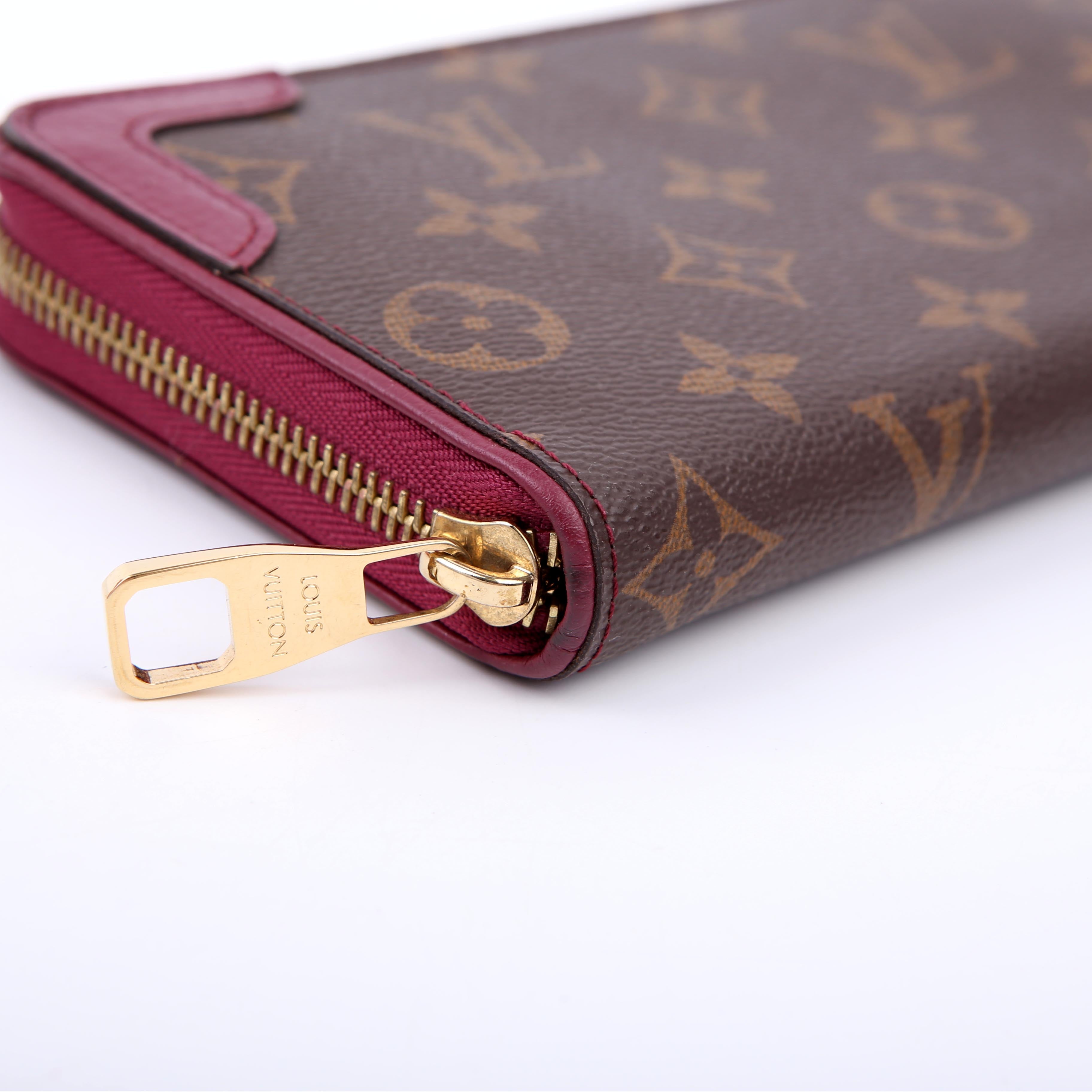 Louis Vuitton Zippy Wallet Retiro Monogram Burgundy