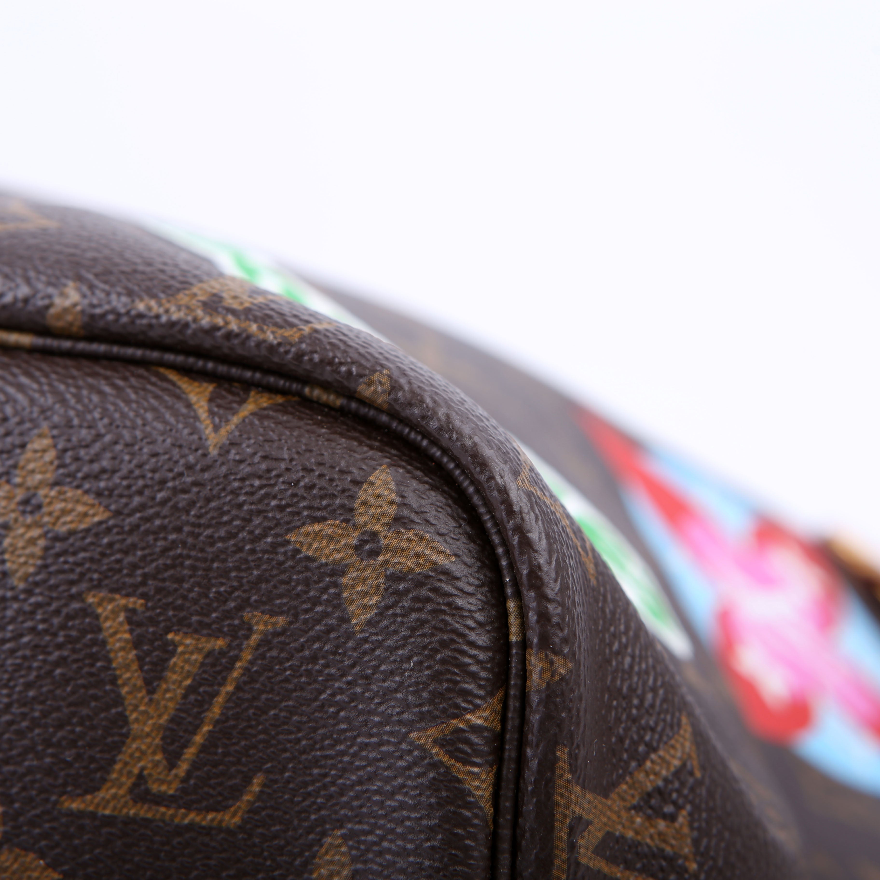 Louis Vuitton Neverfull With Wallet MM Monogram Patches Pink