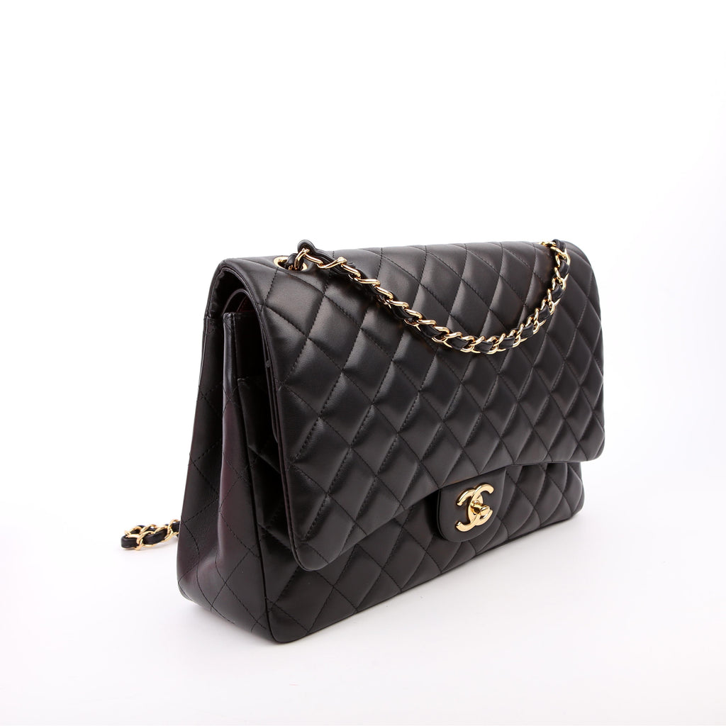 Chanel Classic Flap Maxi Lambskin 16M Black