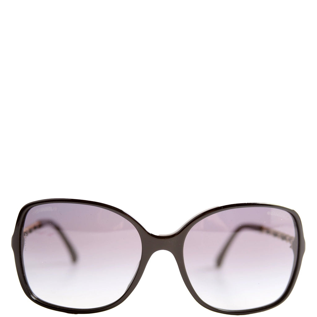 Chanel 5210-Q-A Square Chain Sunglasses Black