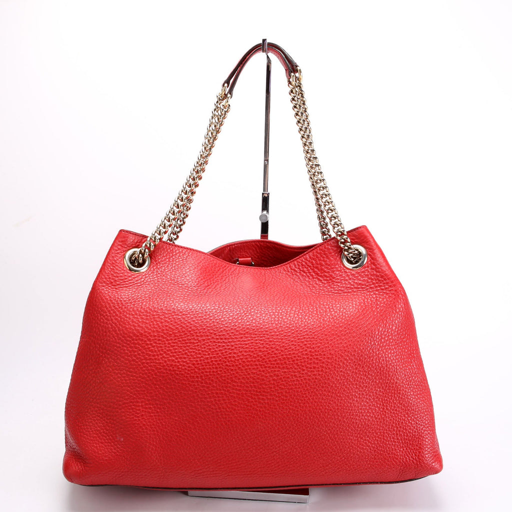Gucci 308982 Soho Leather Shoulder Medium Red