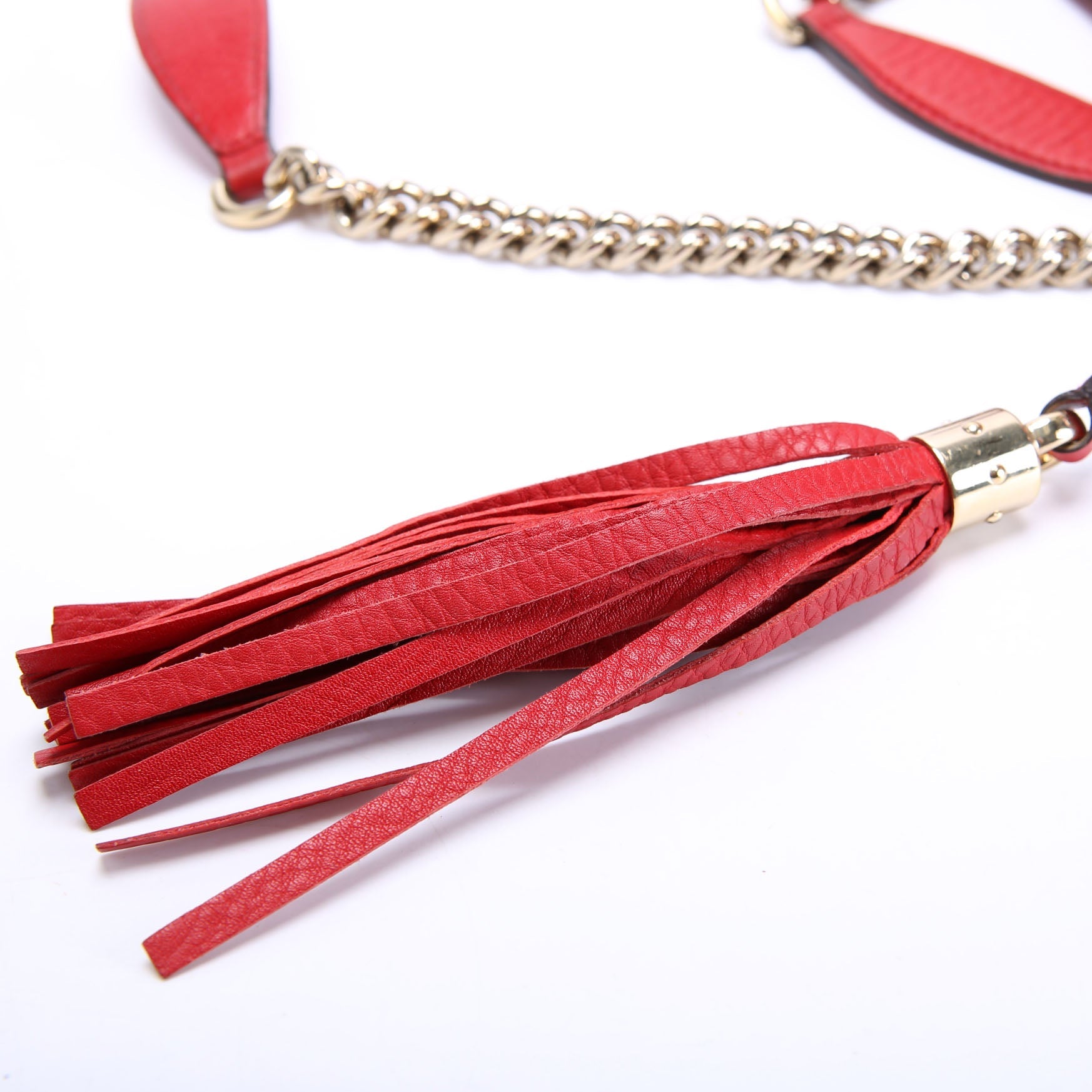 Gucci 308982 Soho Leather Shoulder Medium Red