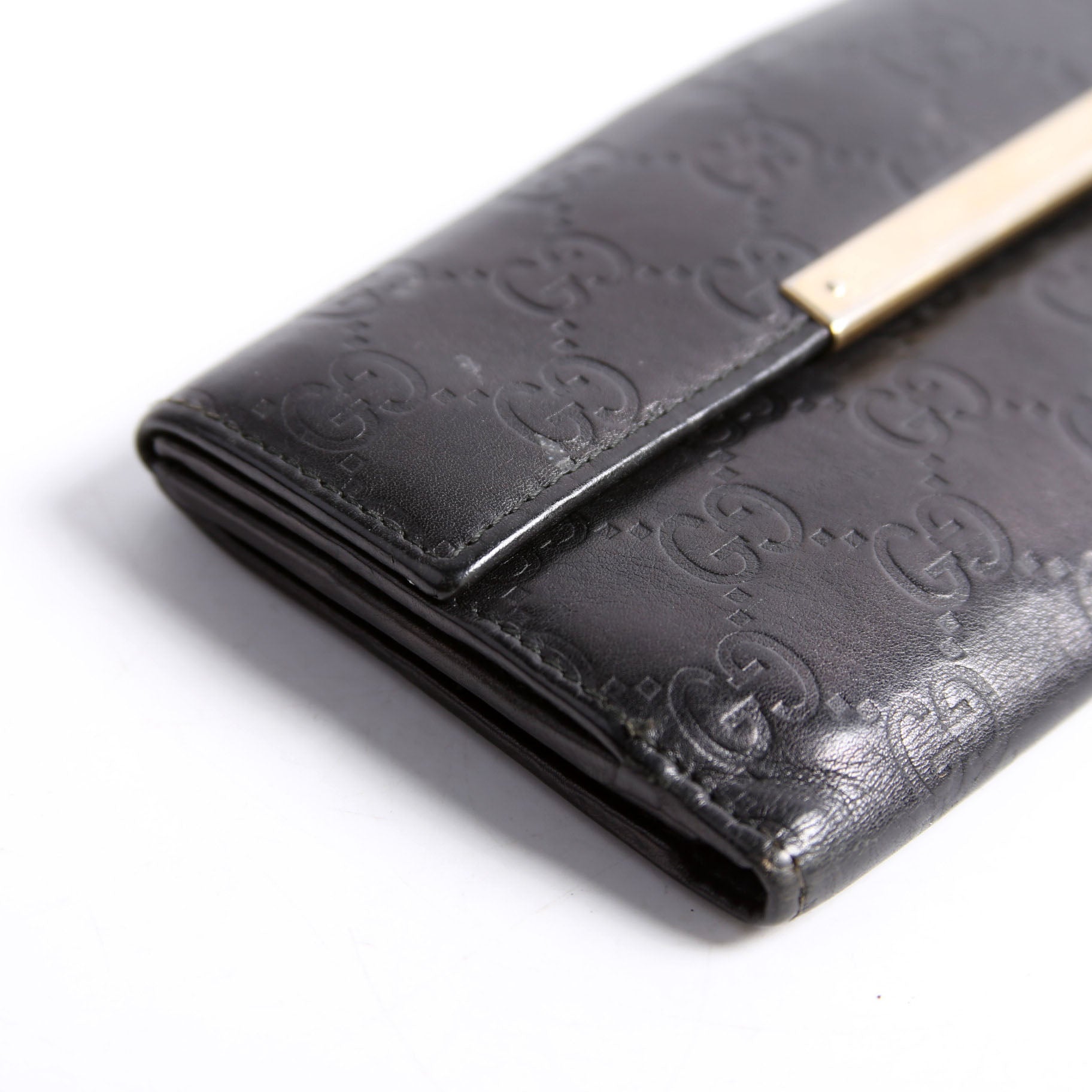 Gucci 112715 GG Leather Continental Wallet