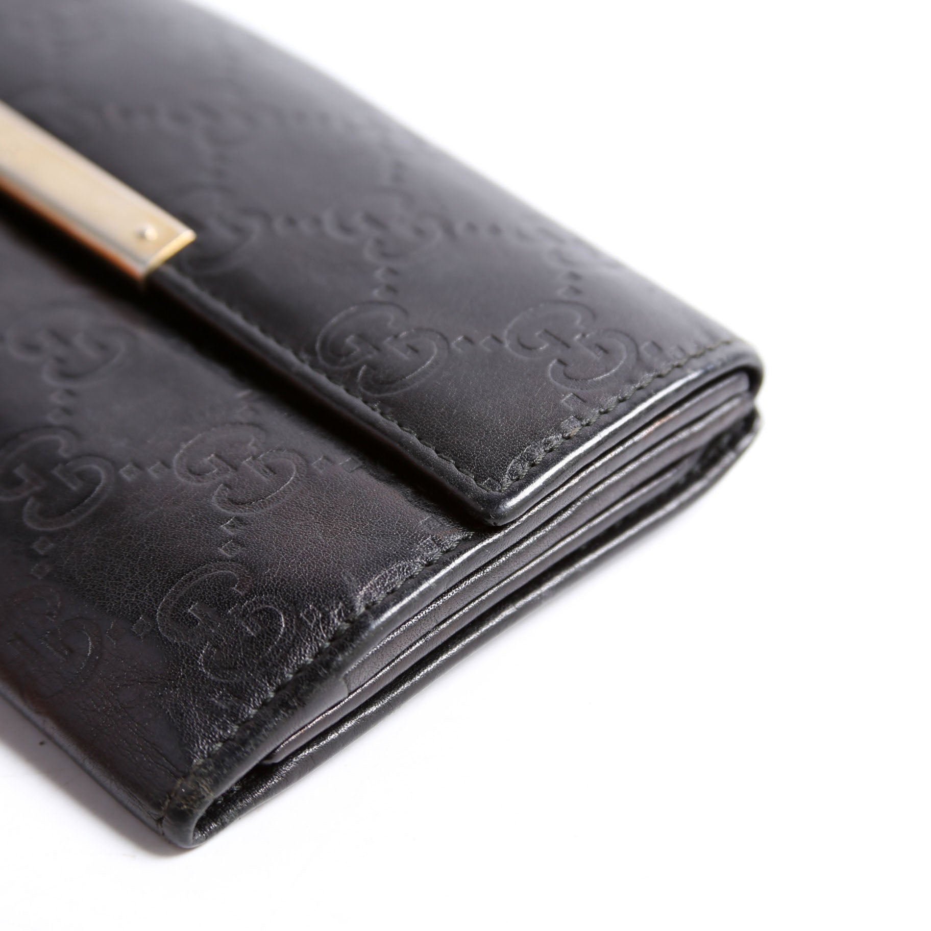 Gucci 112715 GG Leather Continental Wallet