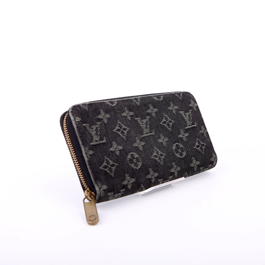 Louis Vuitton Zippy Wallet Denim Monogram Dark Blue