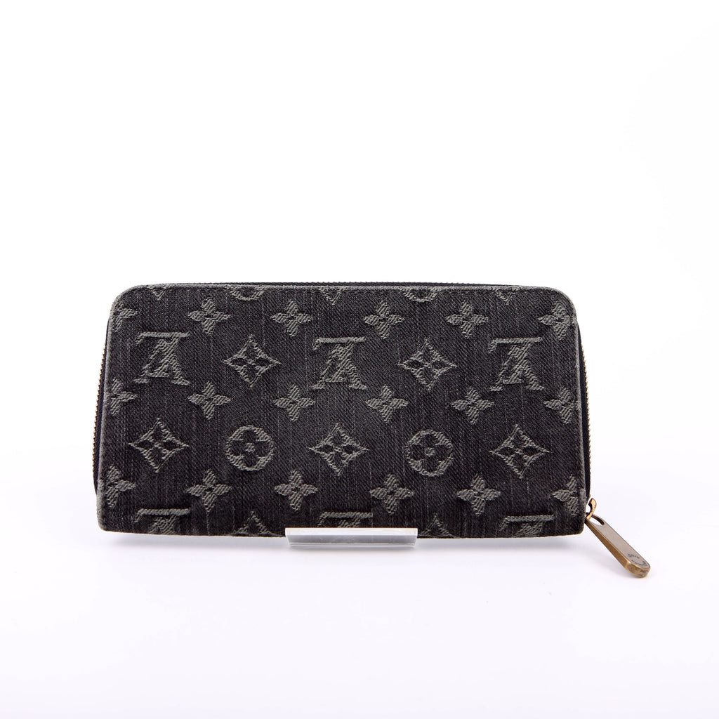 Louis Vuitton Zippy Wallet Denim Monogram Dark Blue