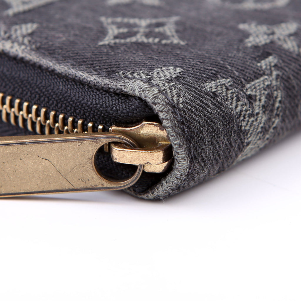 Louis Vuitton Zippy Wallet Denim Monogram Dark Blue