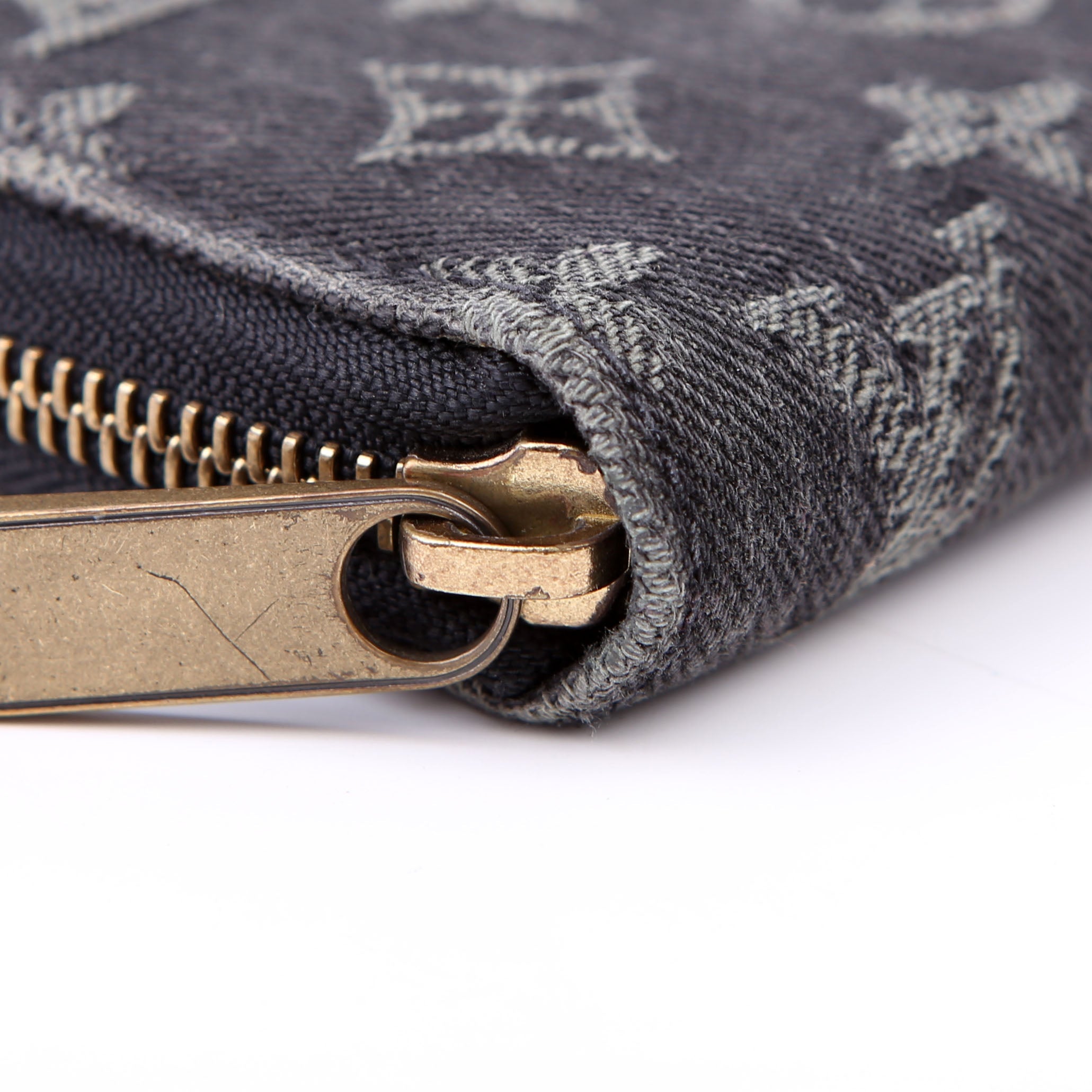 Louis Vuitton Zippy Wallet Denim Monogram Dark Blue