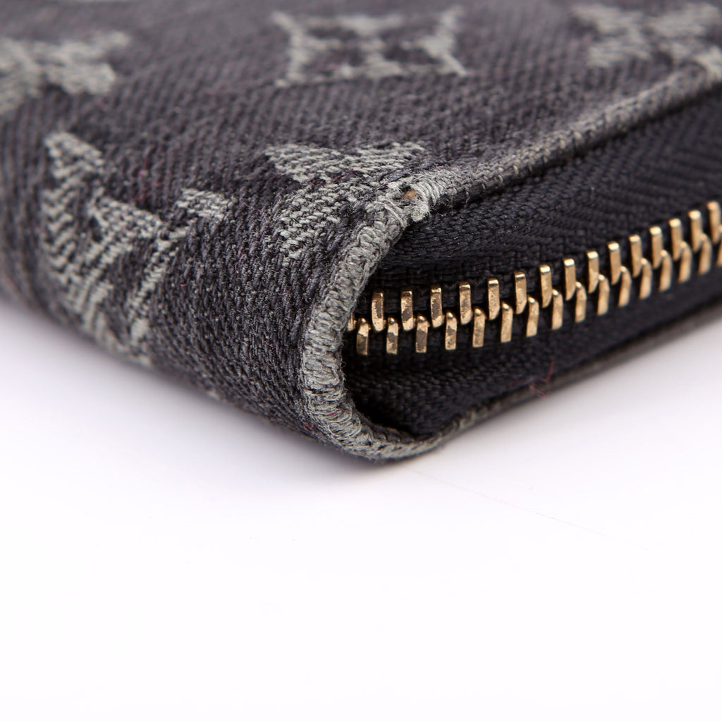 Louis Vuitton Zippy Wallet Denim Monogram Dark Blue