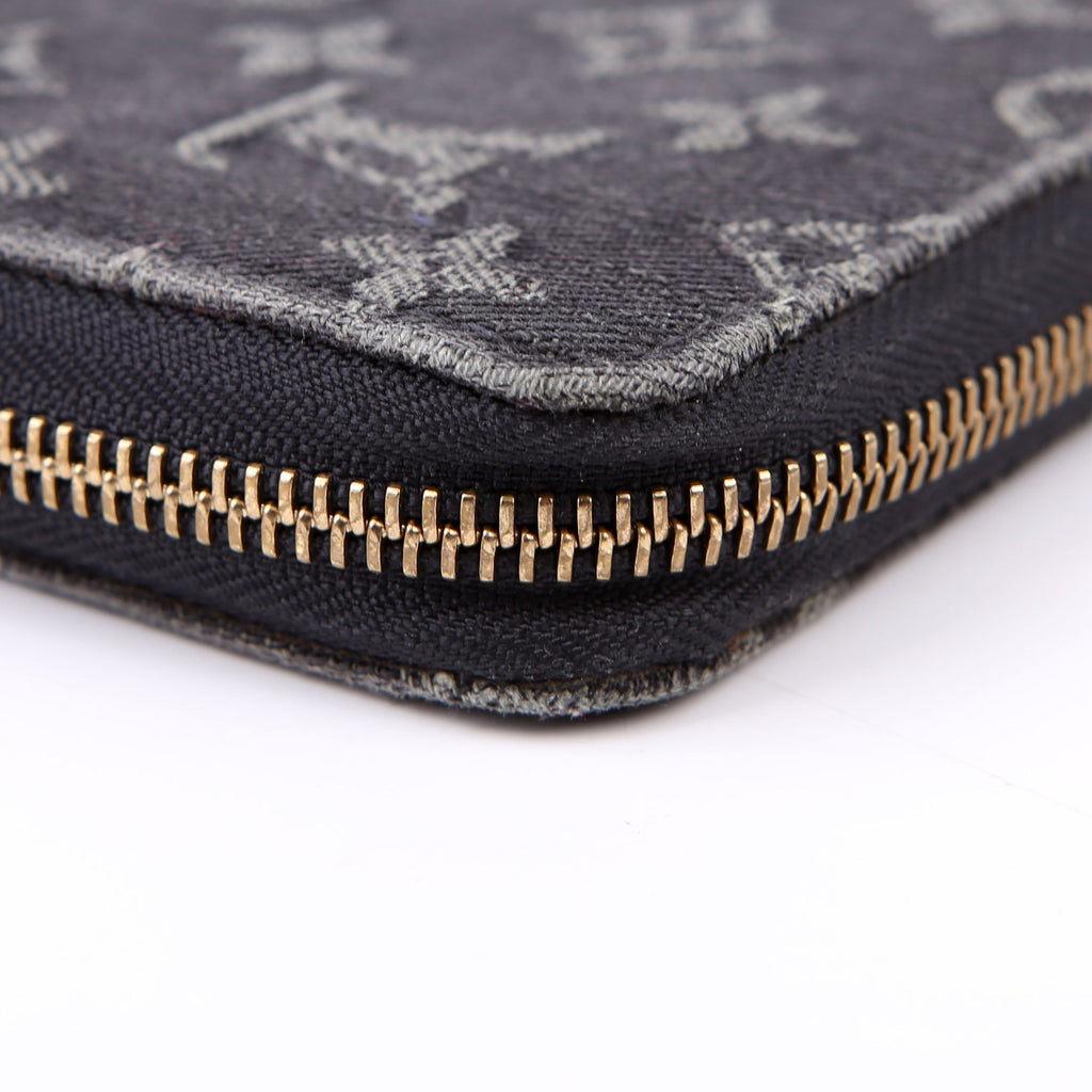 Louis Vuitton Zippy Wallet Denim Monogram Dark Blue