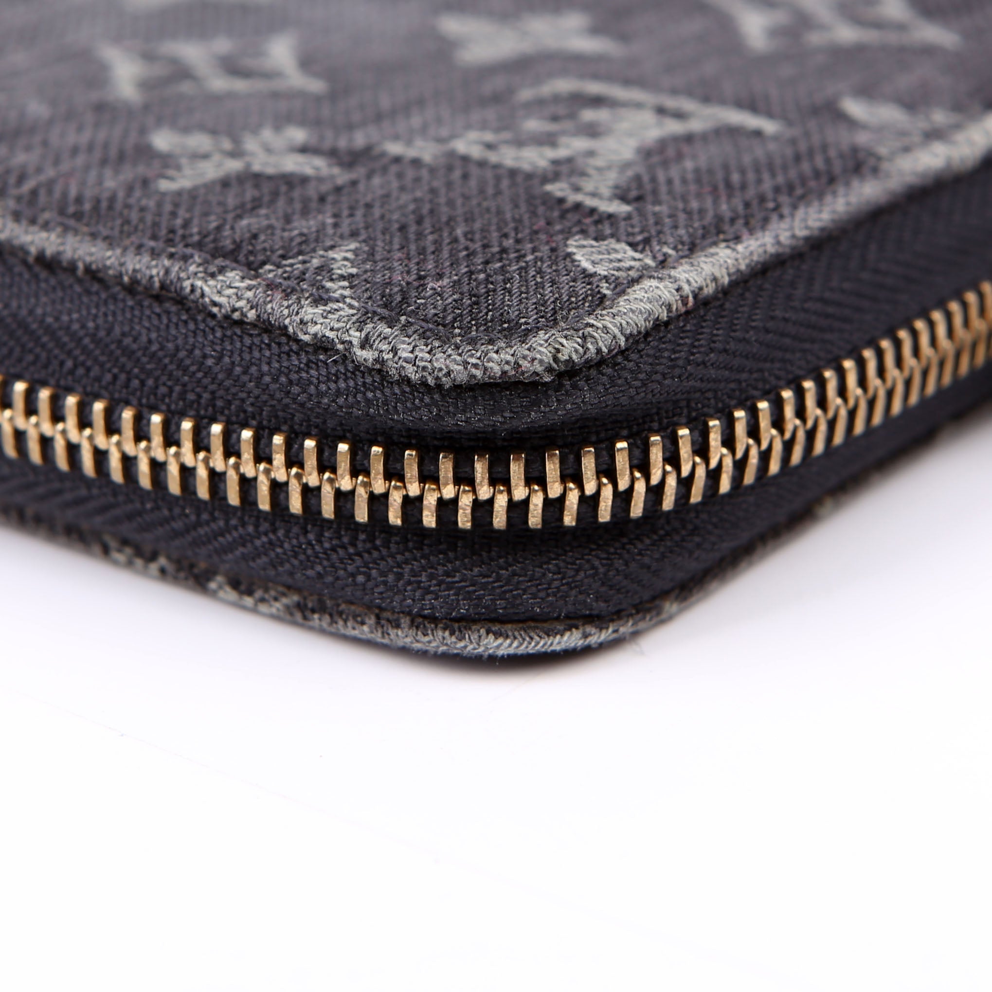 Louis Vuitton Zippy Wallet Denim Monogram Dark Blue