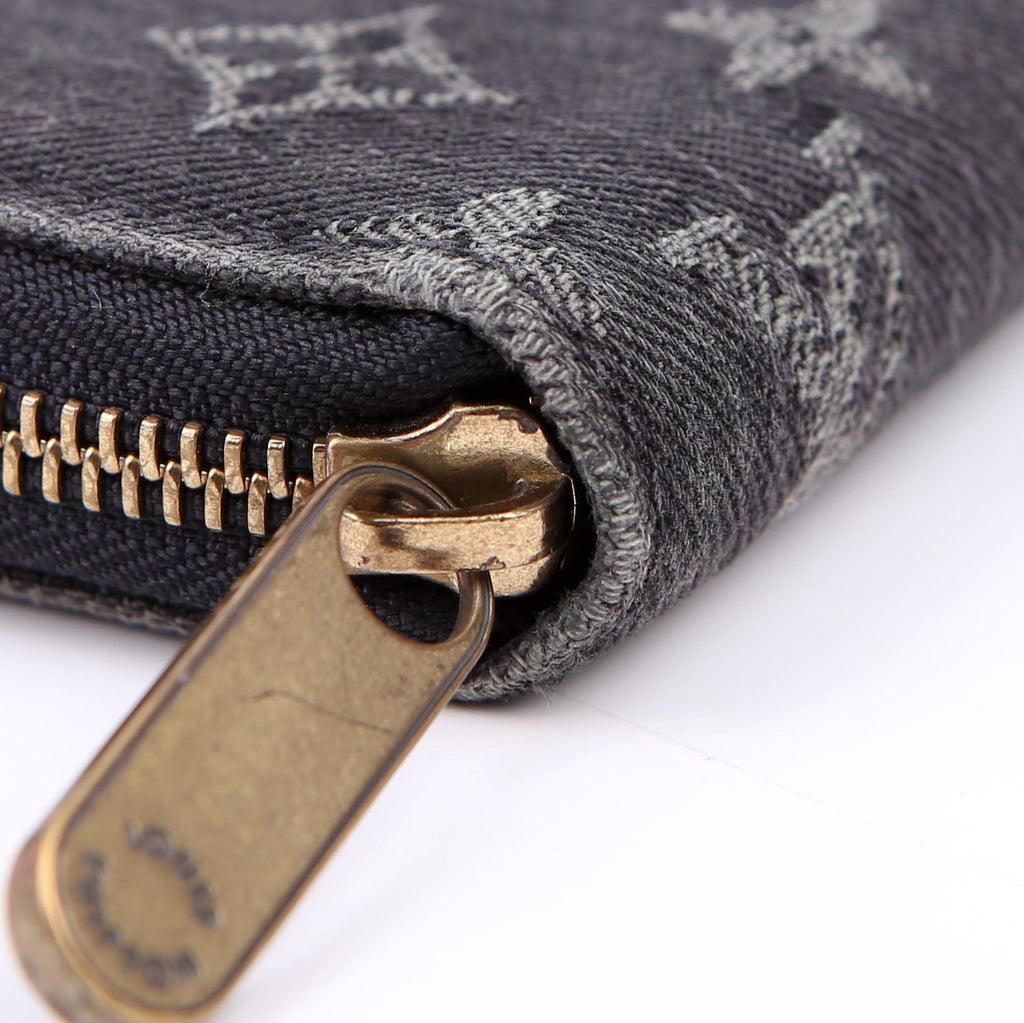Louis Vuitton Zippy Wallet Denim Monogram Dark Blue