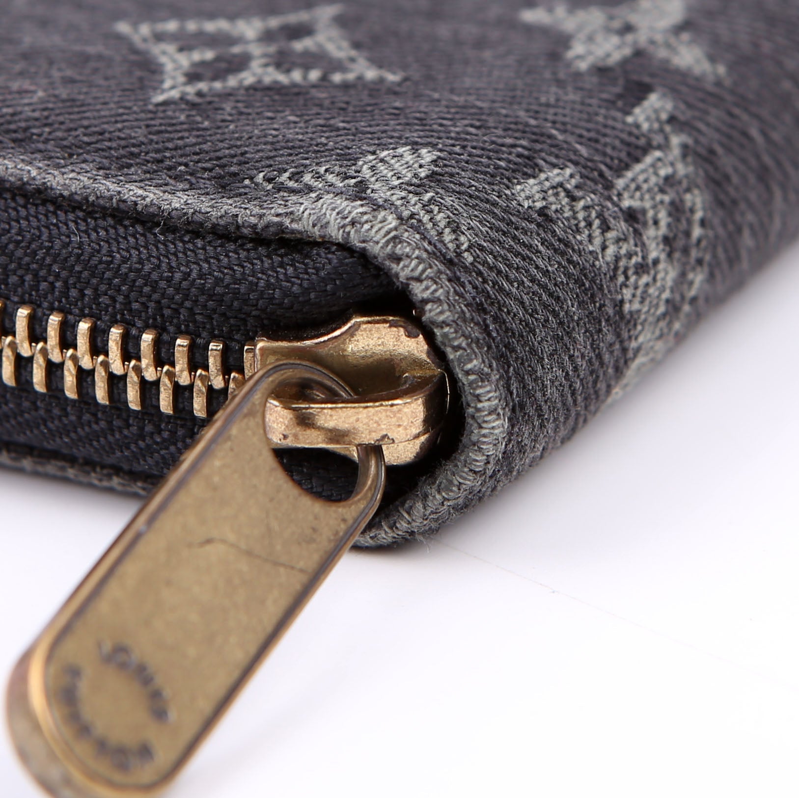 Louis Vuitton Zippy Wallet Denim Monogram Dark Blue