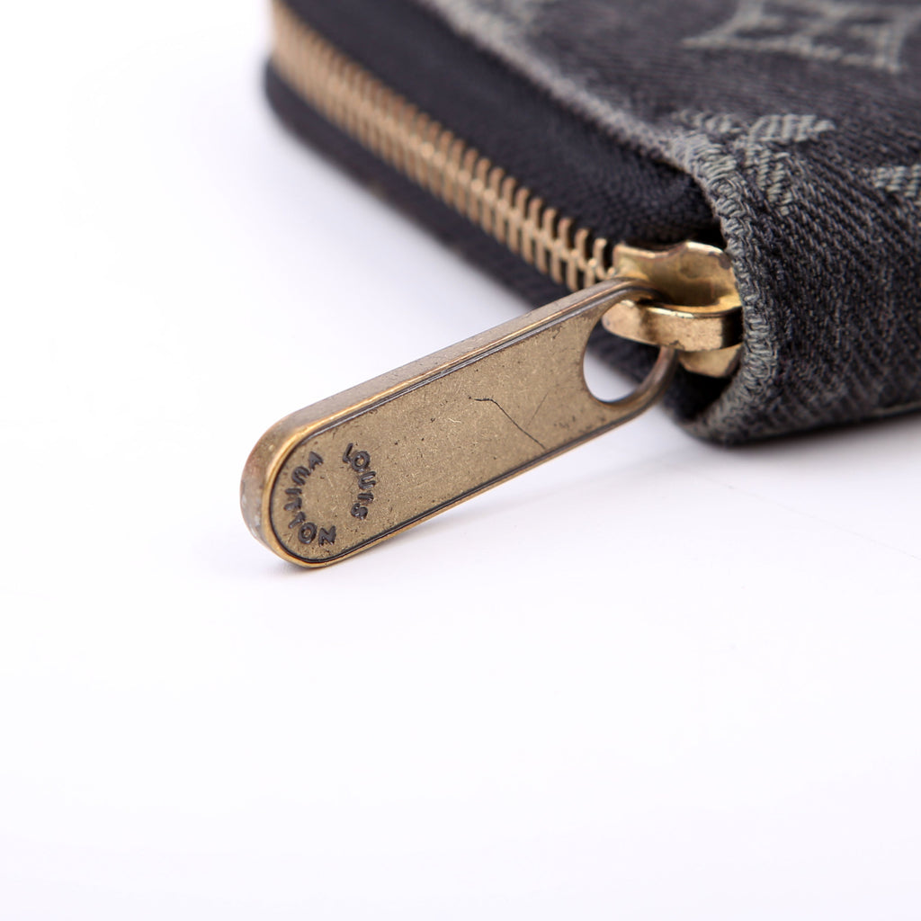 Louis Vuitton Zippy Wallet Denim Monogram Dark Blue