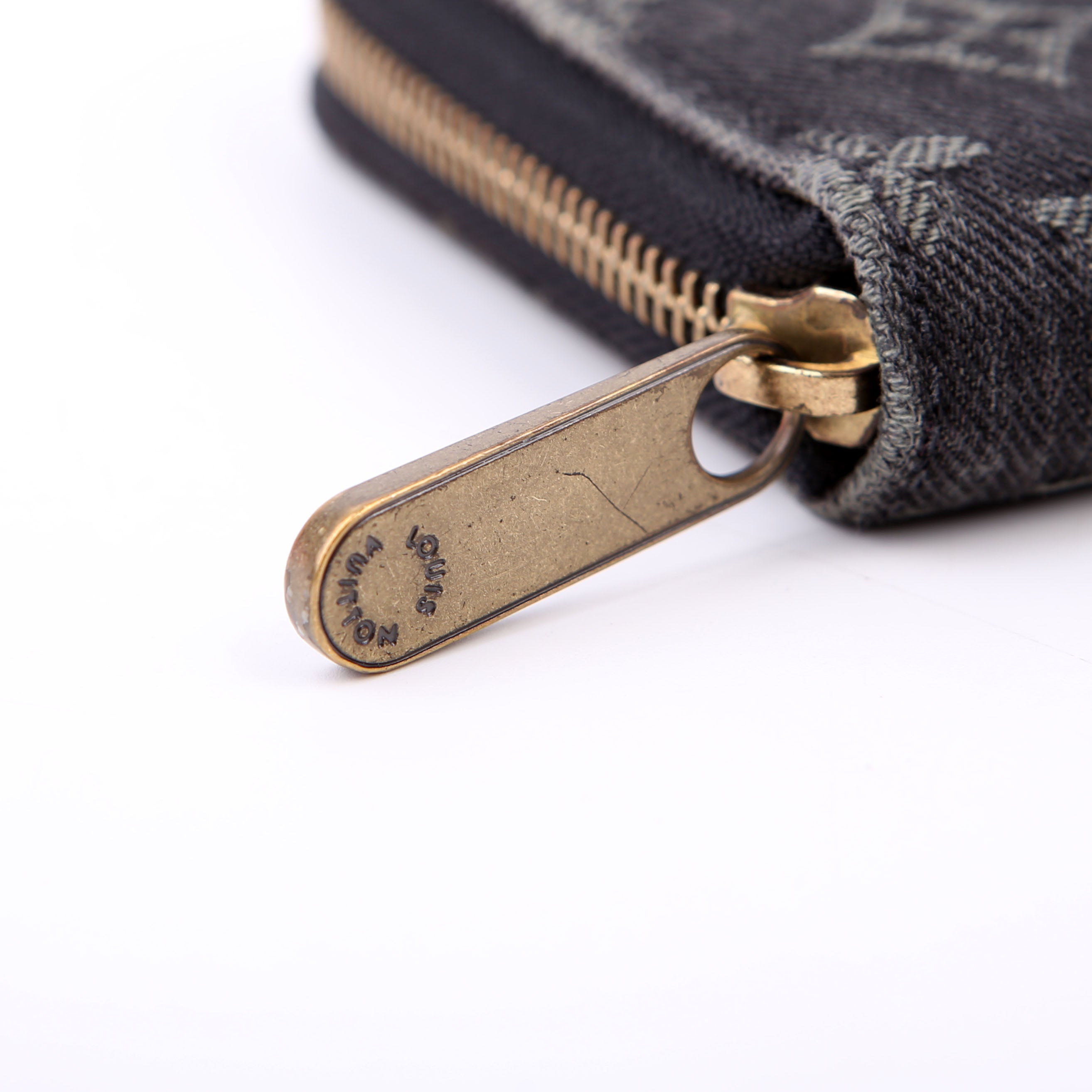 Louis Vuitton Zippy Wallet Denim Monogram Dark Blue