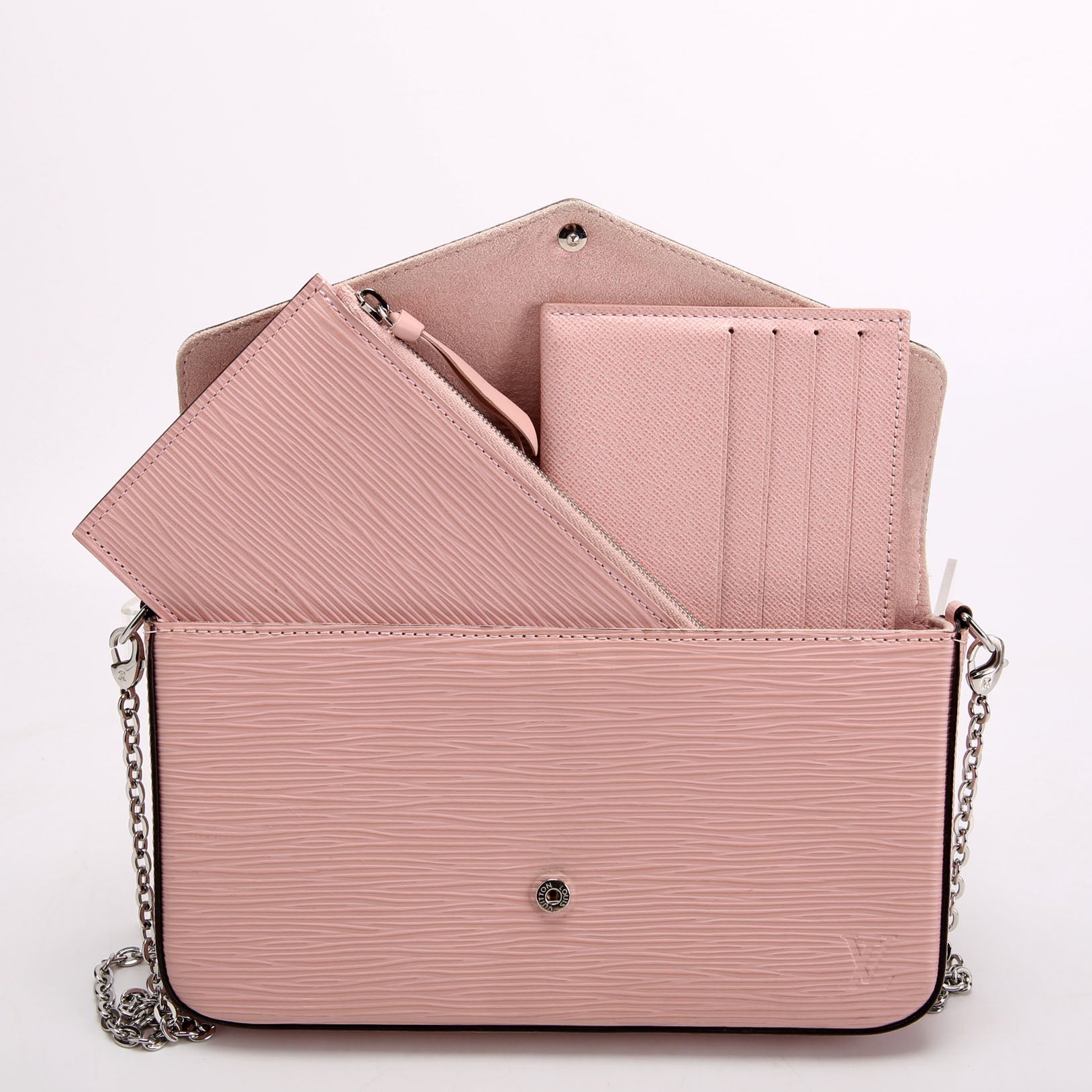 Louis Vuitton Pochette Felicie Epi Leather Pink
