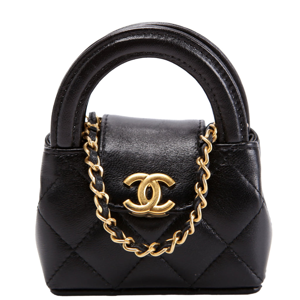 Chanel Mini Kelly Bag Charm Black