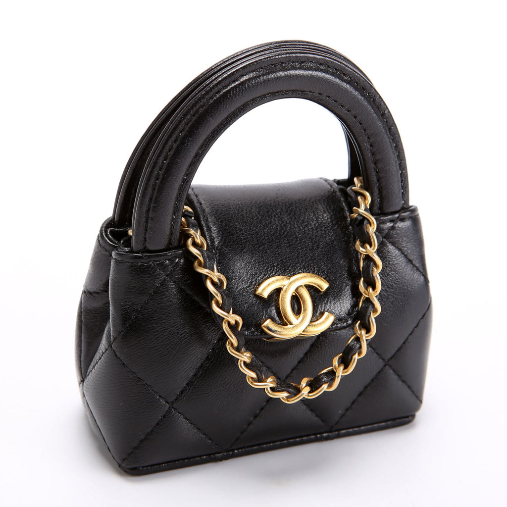 Chanel Mini Kelly Bag Charm Black