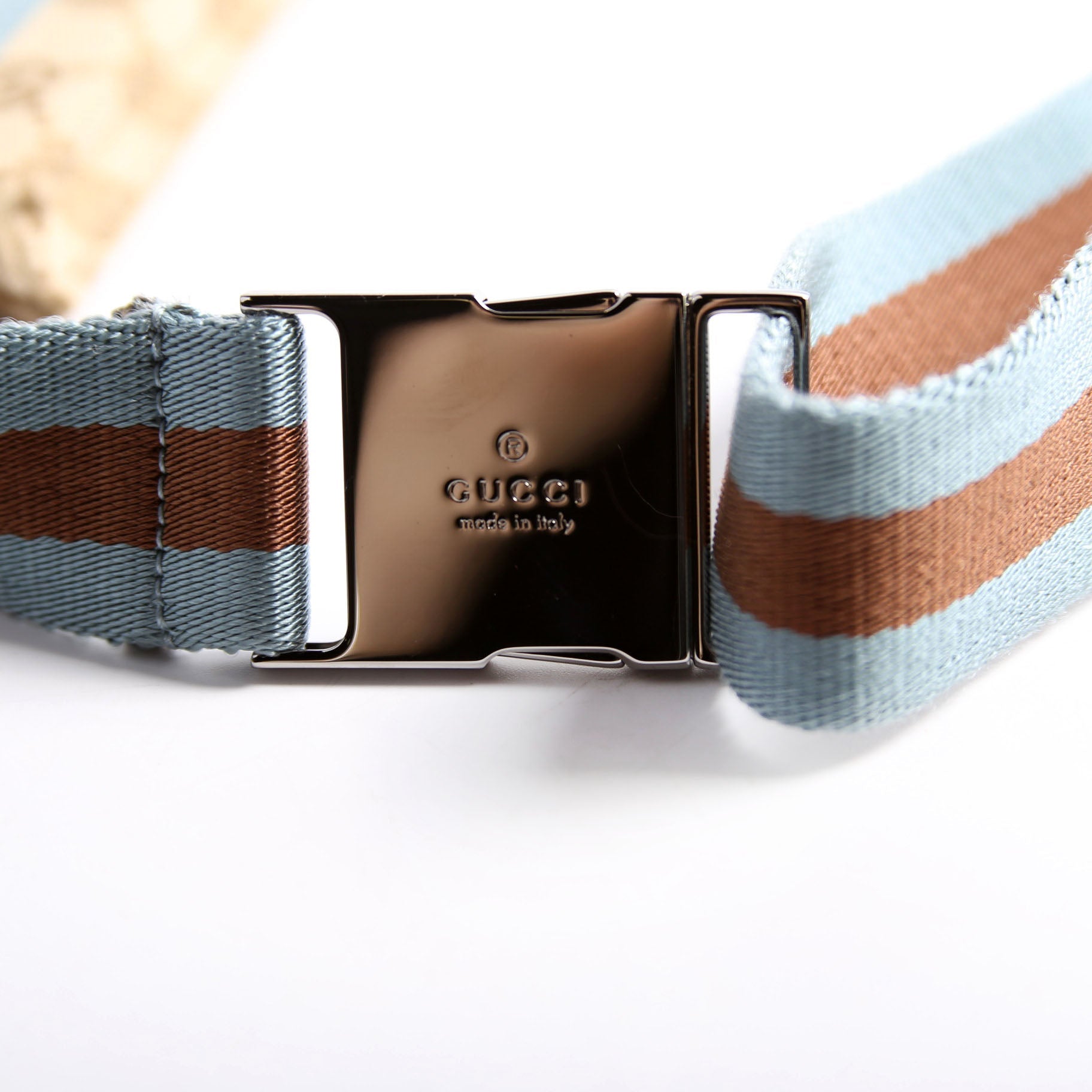 Gucci 162962 GG Canvas Mini Waist Bag Beige/Blue