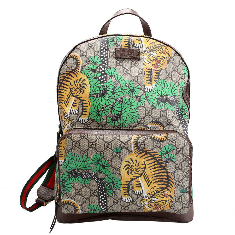 Gucci 428027 GG Supreme Bengal Backpack Beige/Multicolor