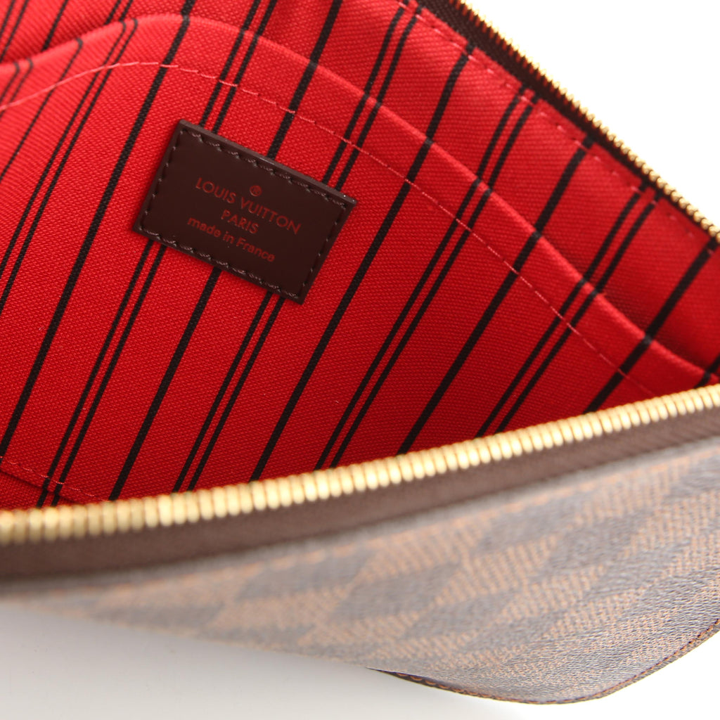 Louis Vuitton Pochette Only Neverfull Damier Ebene Red