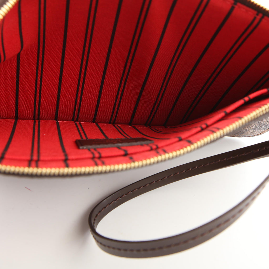 Louis Vuitton Pochette Only Neverfull Damier Ebene Red