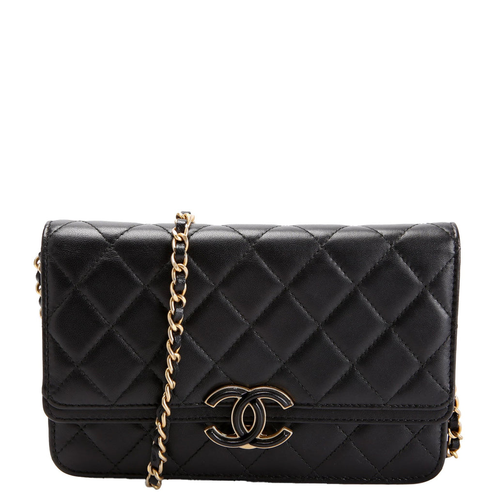 Chanel Woc CC Chic Quilted Lambskin 28M Black