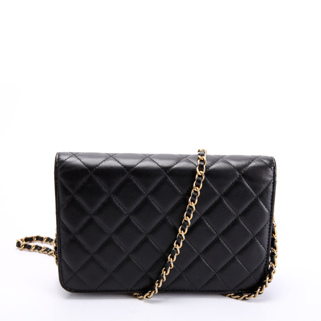 Chanel Woc CC Chic Quilted Lambskin 28M Black