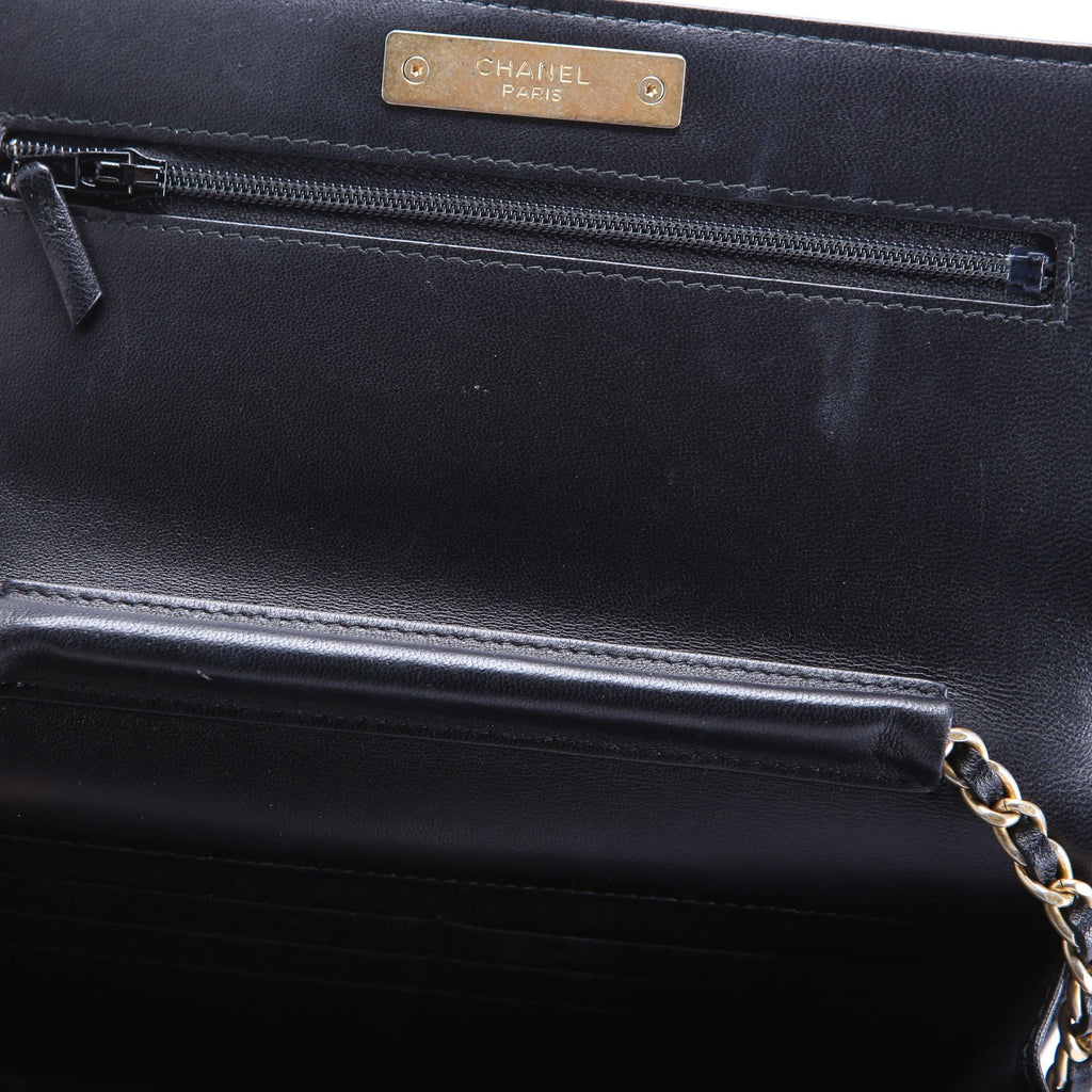 Chanel Woc CC Chic Quilted Lambskin 28M Black