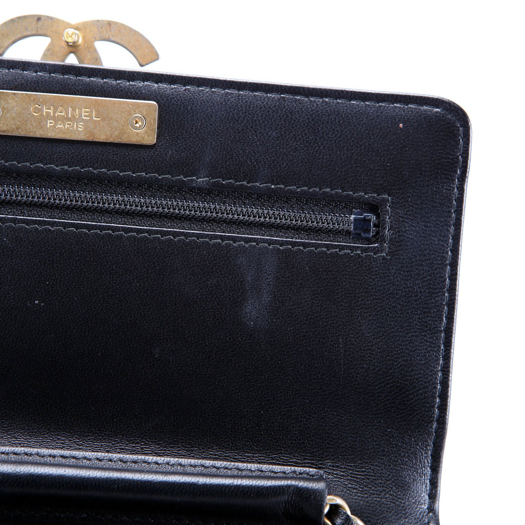 Chanel Woc CC Chic Quilted Lambskin 28M Black