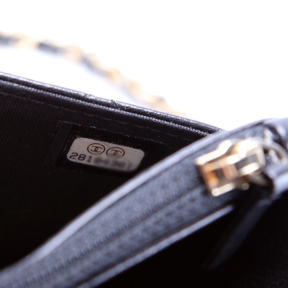 Chanel Woc CC Chic Quilted Lambskin 28M Black