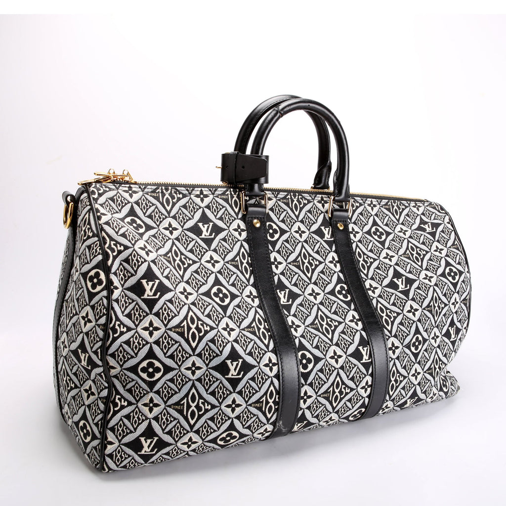 Louis Vuitton Keepall 45 Bandouliere Since 1854 Jacquard Black/White