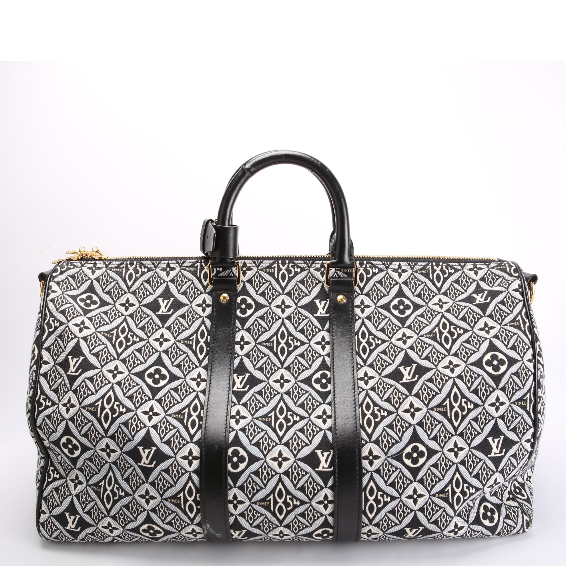 Louis Vuitton Keepall 45 Bandouliere Since 1854 Jacquard Black/White