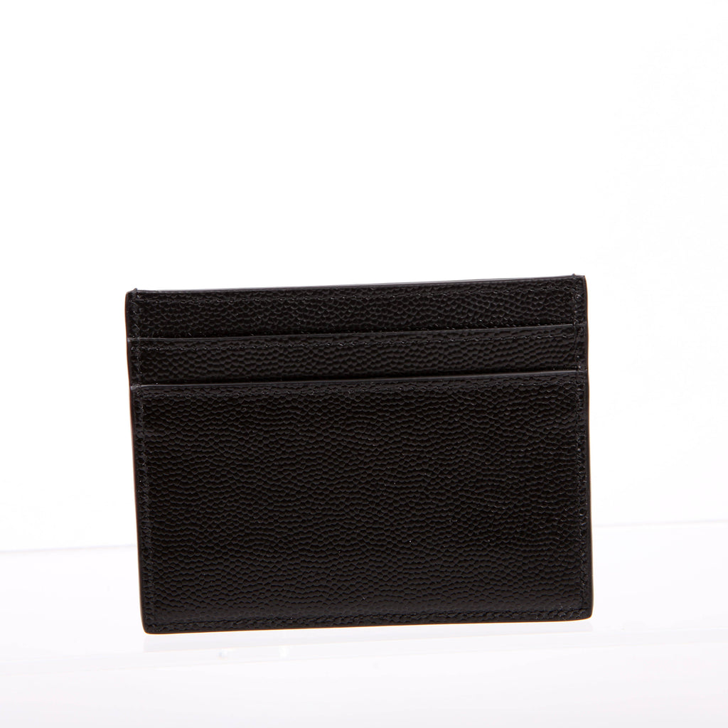 Saint Laurent 375946 Paris Grain Leather Card Holder Black