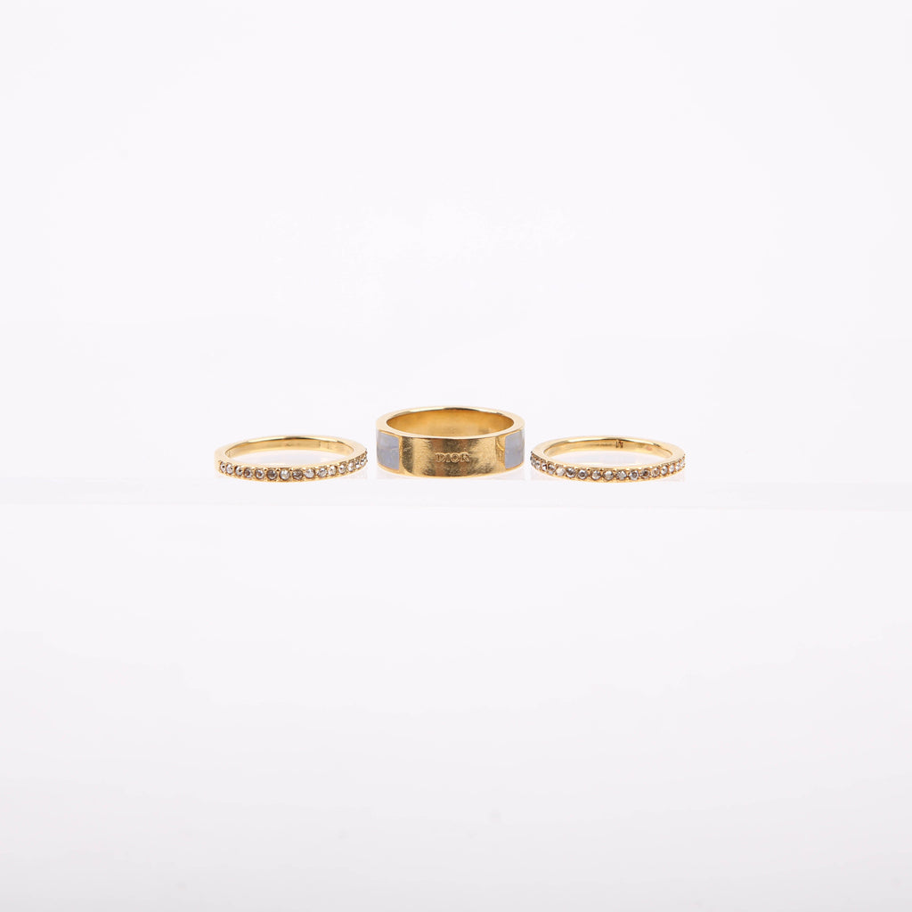 Christian Dior Dior Code Ring Set with Crystals Size Medium