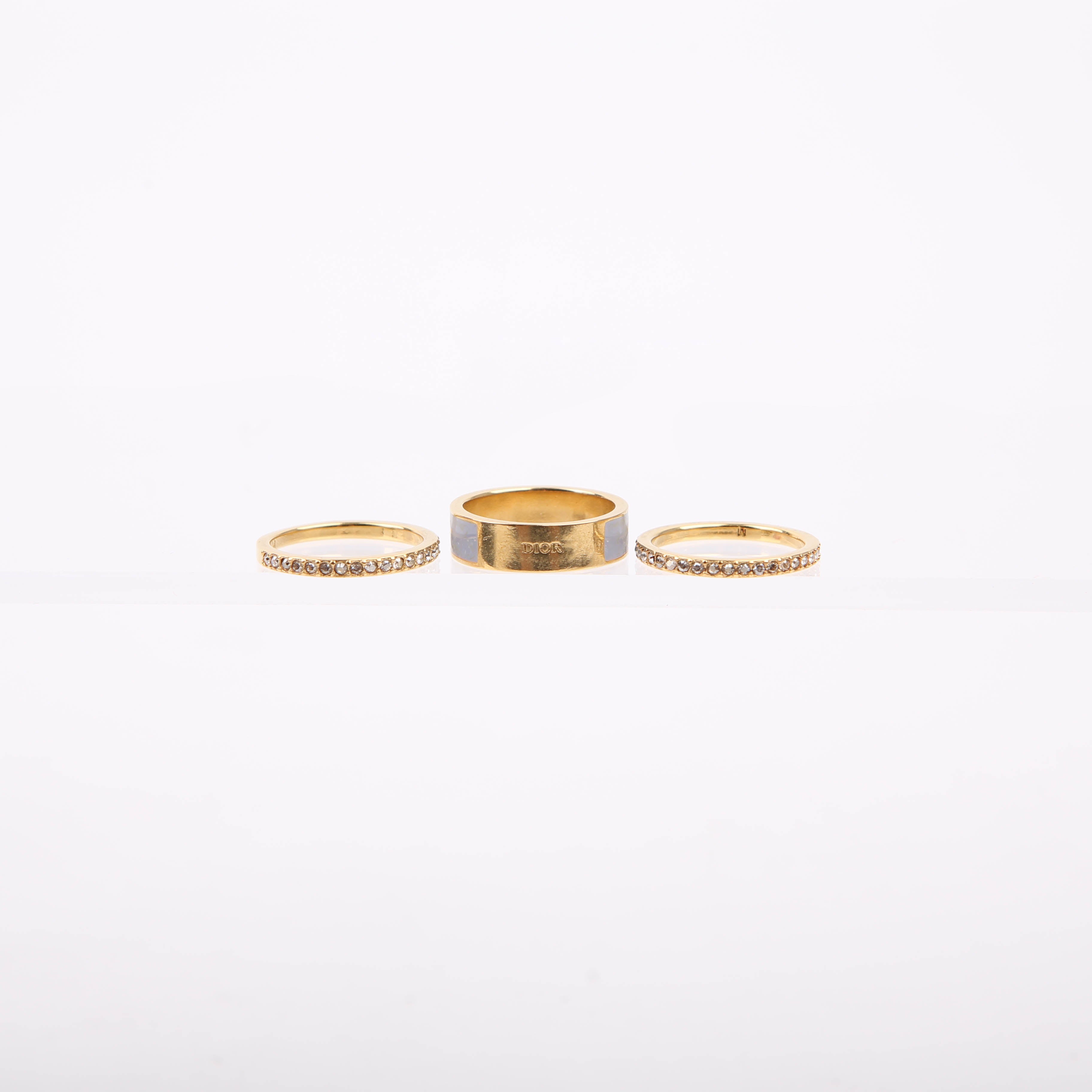 Christian Dior Dior Code Ring Set with Crystals Size Medium