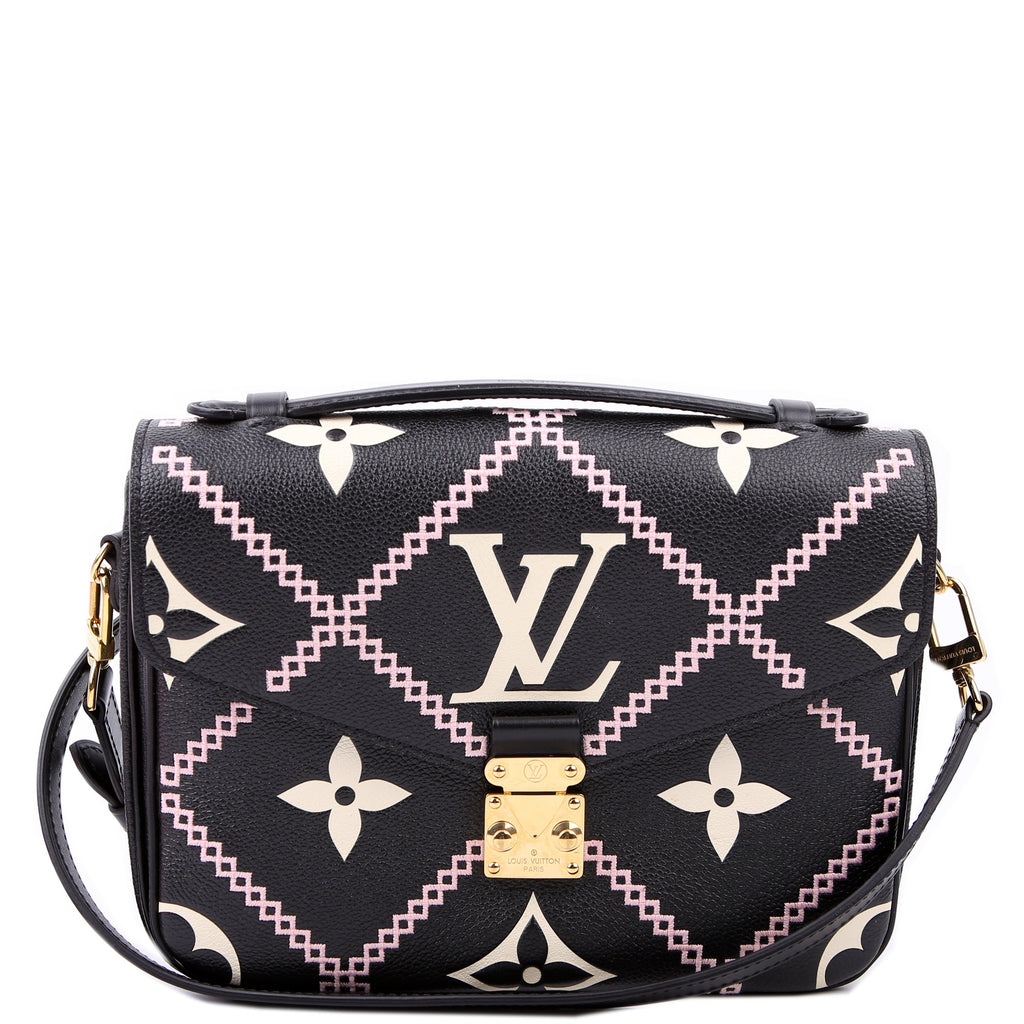 Louis Vuitton Pochette Metis Empreinte Giant Broderies Black/Pink