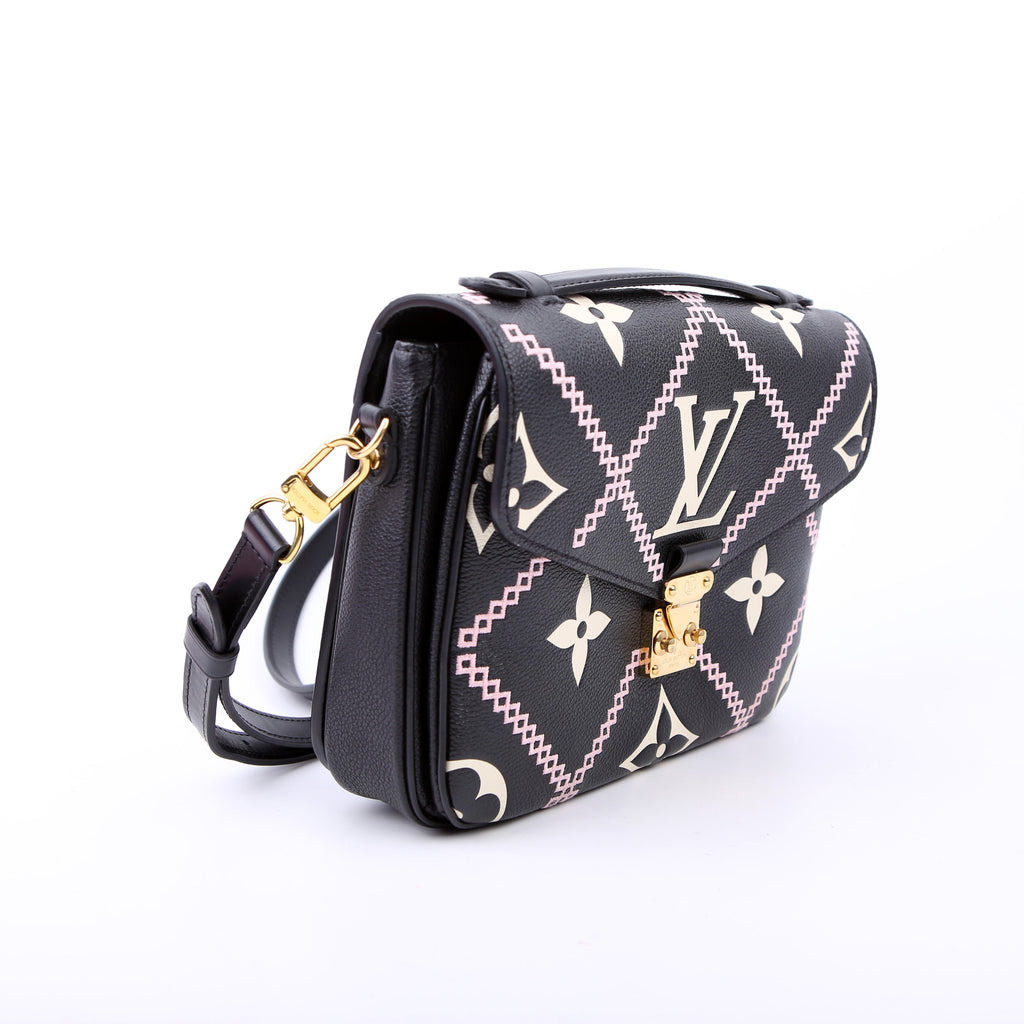 Louis Vuitton Pochette Metis Empreinte Giant Broderies Black/Pink