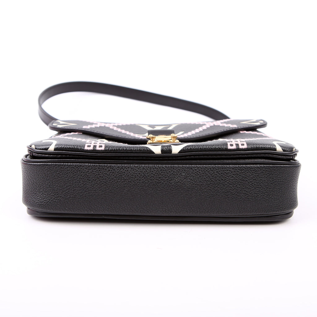Louis Vuitton Pochette Metis Empreinte Giant Broderies Black/Pink