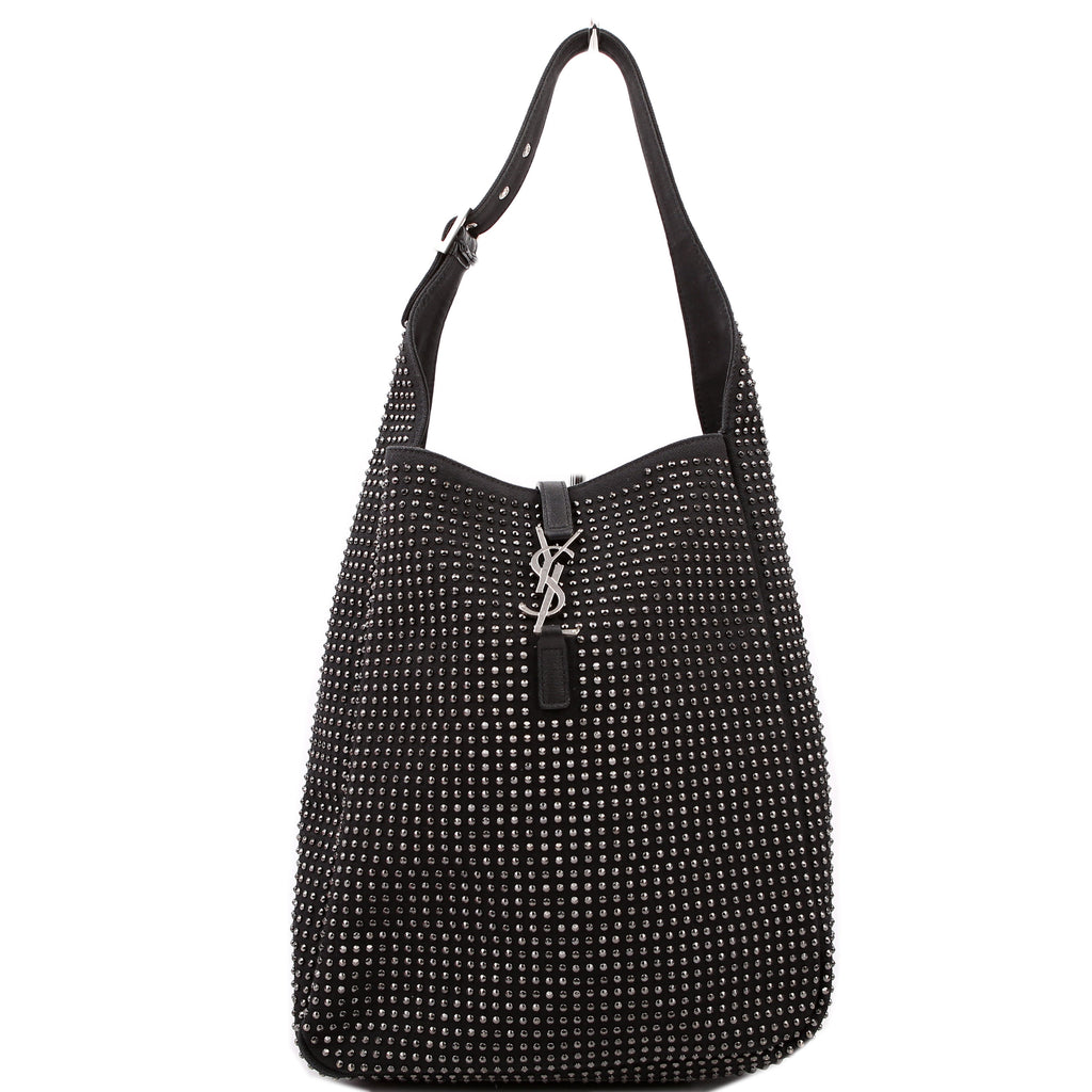 Saint Laurent 716140 Le 5 A 7 Supple Medium Canvas/Crystal Black
