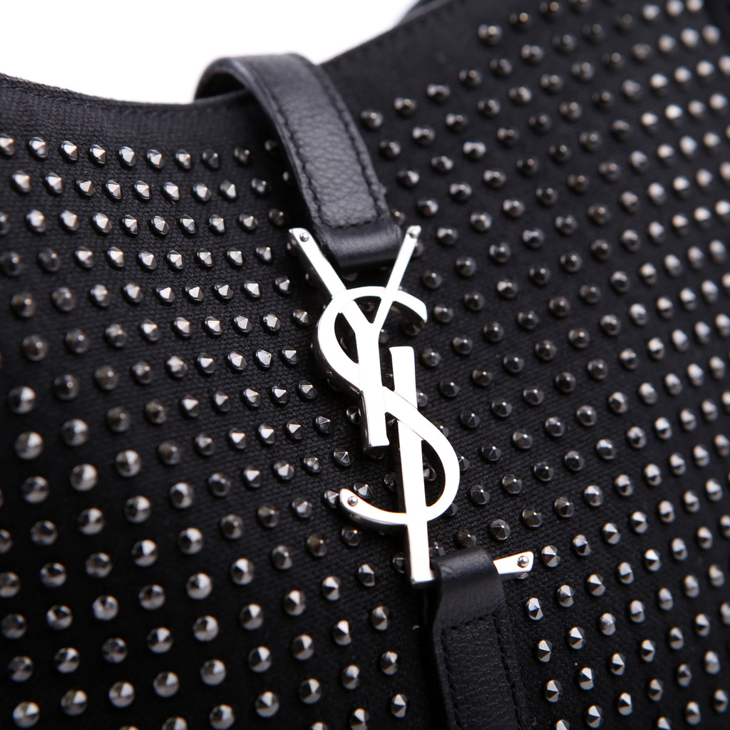Saint Laurent 716140 Le 5 A 7 Supple Medium Canvas/Crystal Black
