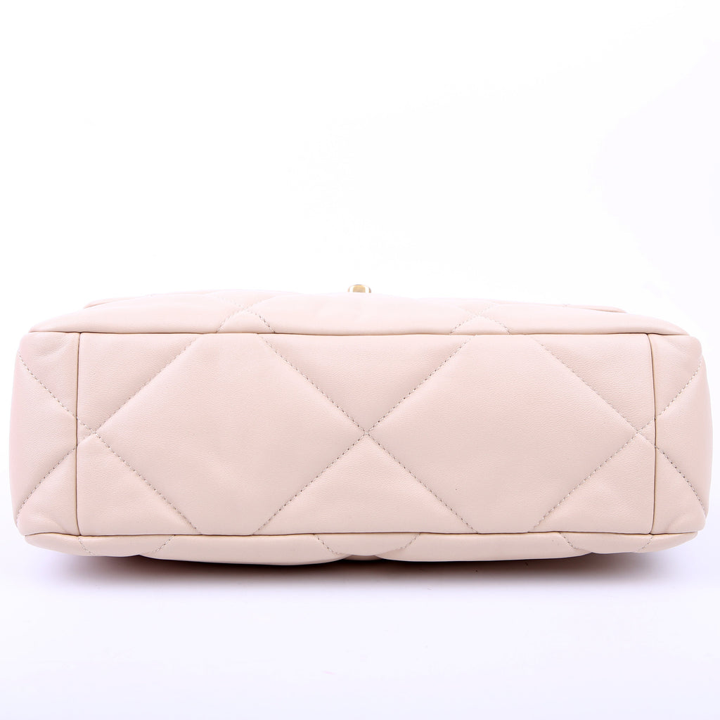 Chanel Quilted Goatskin 19 Large Flap RFID Beige